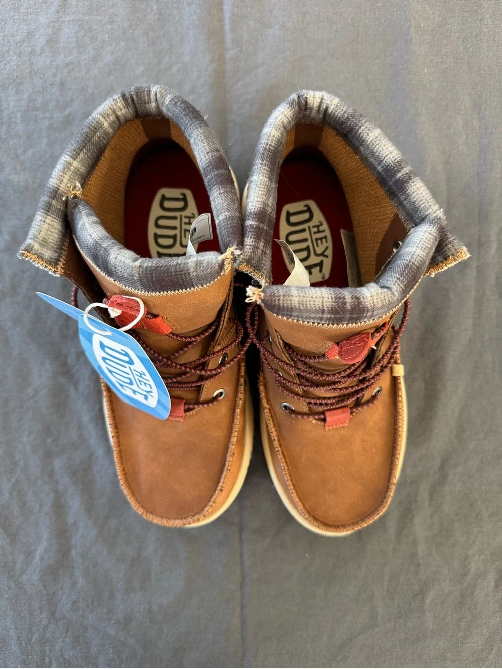 Hey Dude Men's Boots with Plaid Size 7 Shoes Bradley Classic